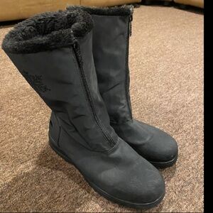 EUC Winter Weather Protectors Totes Womens Black rain Boots 9 W wide width